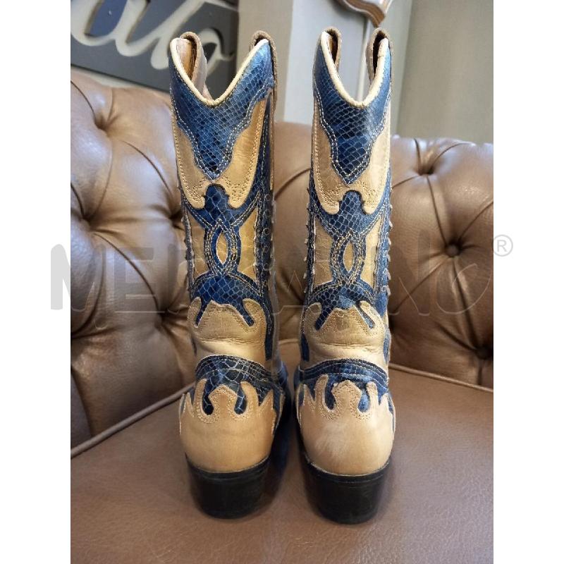 STIVALETTI D CHARRO BEIGE/BLU  | Mercatino dell'Usato Roma porta di roma 3