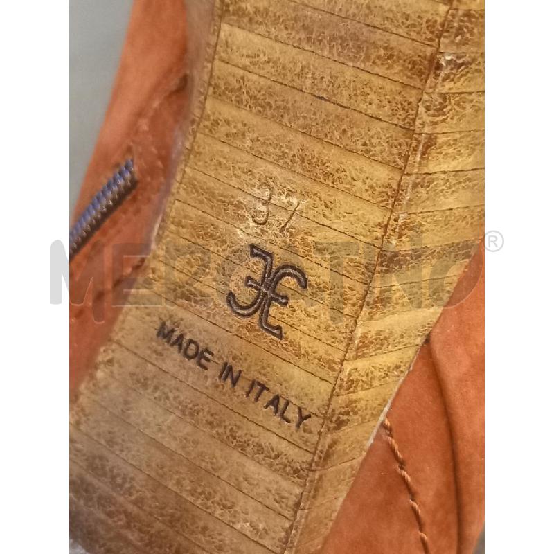STIVALETTI D FABI ARANCIO PELLE | Mercatino dell'Usato Roma porta di roma 5