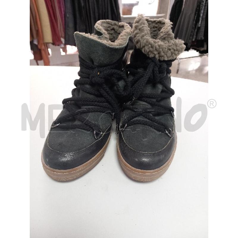 STIVALETTI D ISABEL MARANT NERO PELLE CAMOSCIO  | Mercatino dell'Usato Roma porta di roma 1