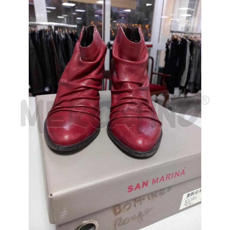 STIVALETTI D SAN MARINA ROSSO PELLE SCATOLA | Mercatino dell'Usato Roma porta di roma 1