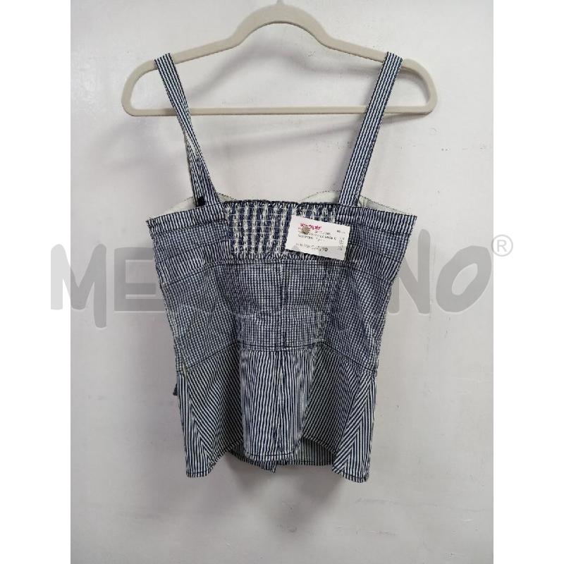 TOP SE MAXMARA BIANCO BLU RIGHE  | Mercatino dell'Usato Roma porta di roma 3