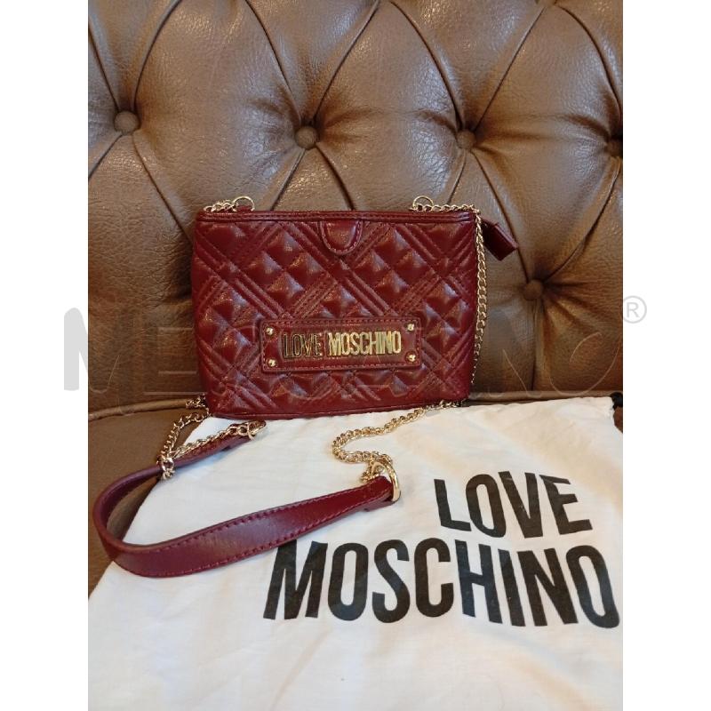 TRACOLLA DONNA LOVE MOSCHINO BORDEAUX | Mercatino dell'Usato Roma porta di roma 1