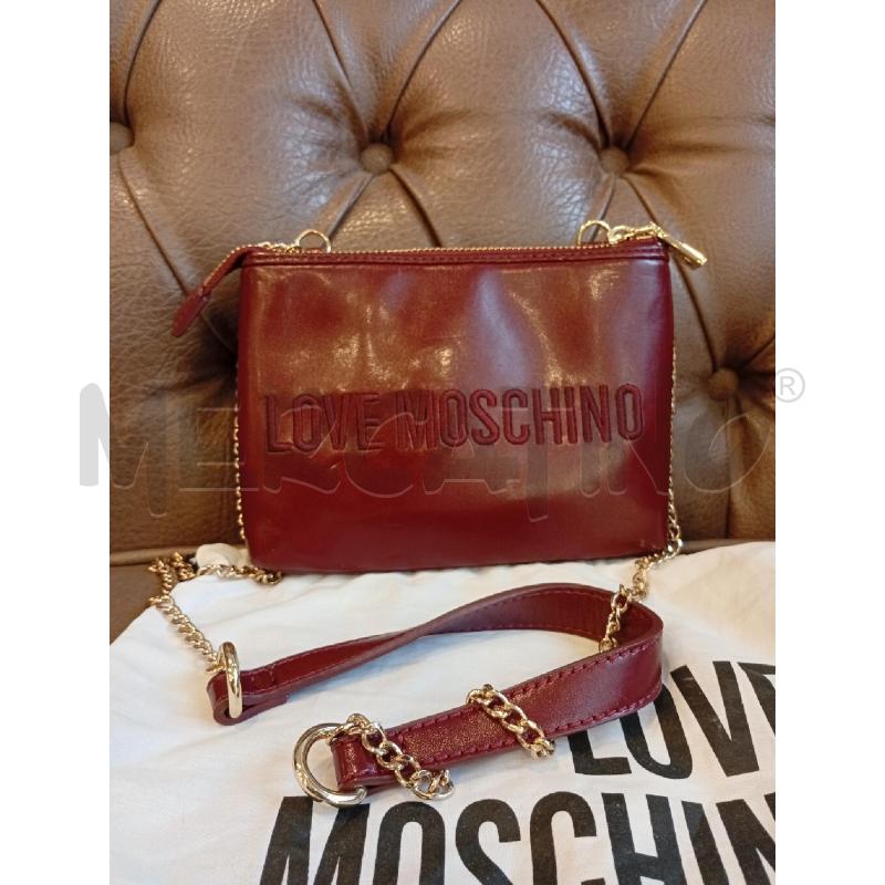 TRACOLLA DONNA LOVE MOSCHINO BORDEAUX | Mercatino dell'Usato Roma porta di roma 3