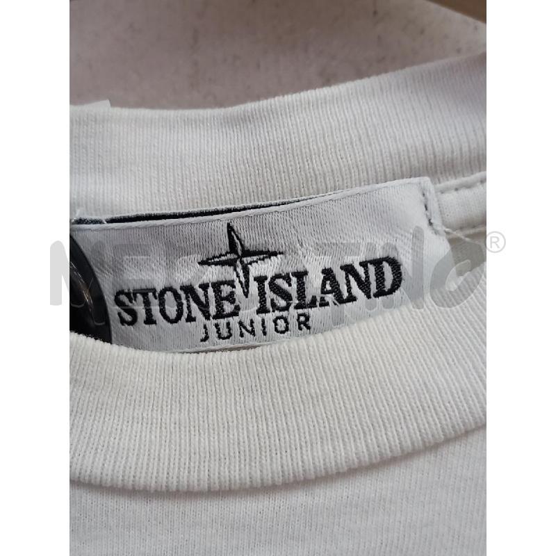 T SHIRT BAMBINO STONE ISLAND BIANCO | Mercatino dell'Usato Roma porta di roma 3