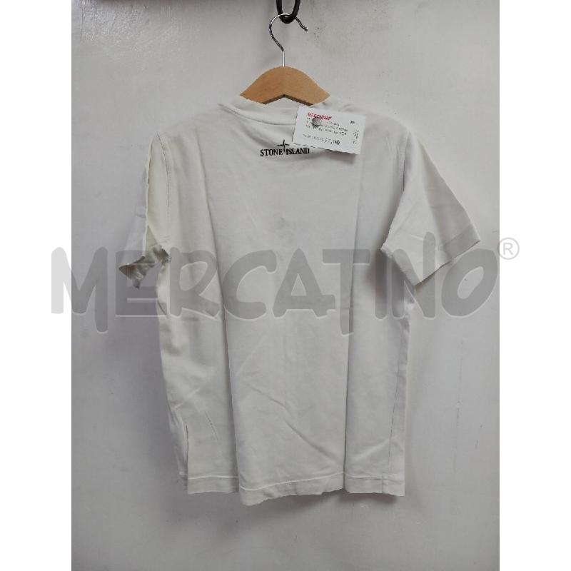 T SHIRT BAMBINO STONE ISLAND BIANCO | Mercatino dell'Usato Roma porta di roma 4