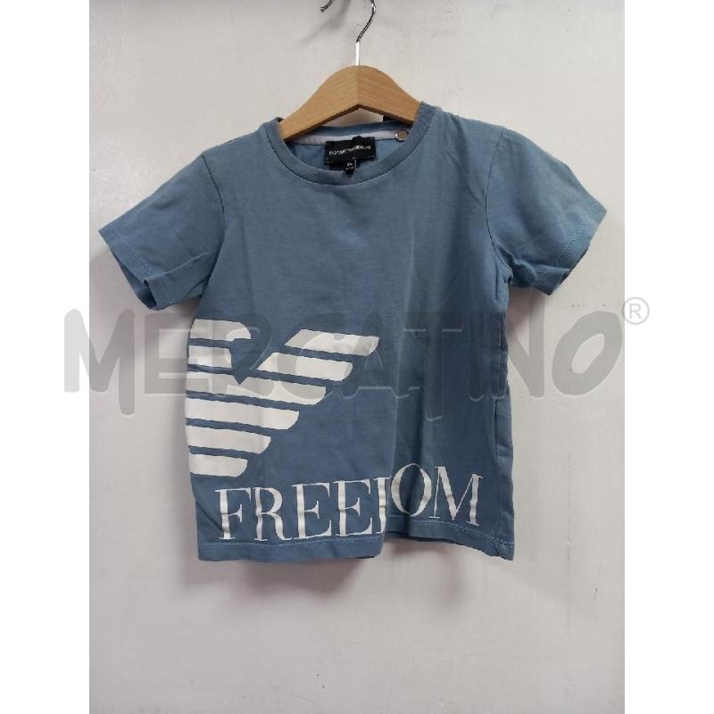 T SHIRT B EMPORIO ARMANI CELESTE | Mercatino dell'Usato Roma porta di roma 1