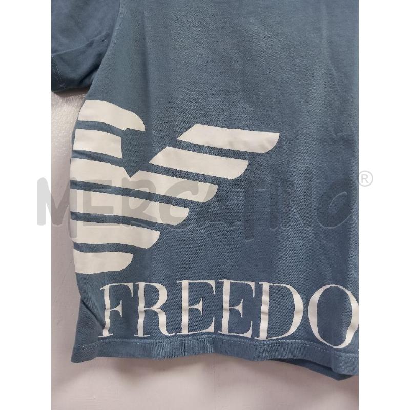 T SHIRT B EMPORIO ARMANI CELESTE | Mercatino dell'Usato Roma porta di roma 3