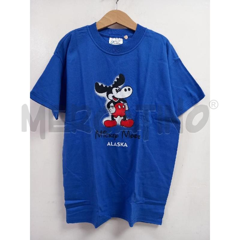 T SHIRT B PORT COMPANY BLU MICKEY MOOSE ALASKA | Mercatino dell'Usato Roma porta di roma 1