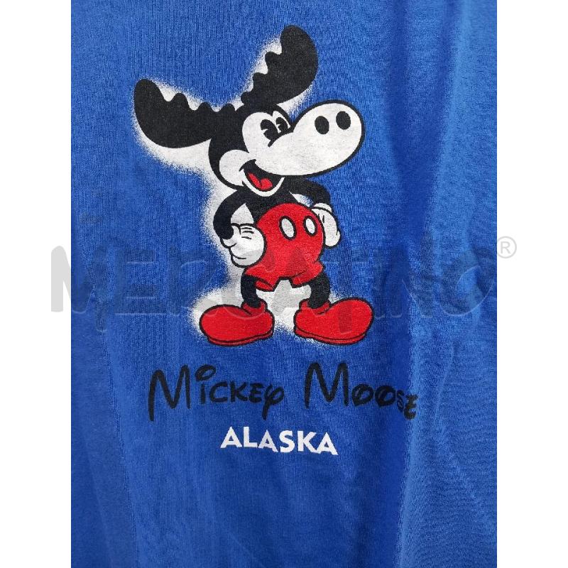 T SHIRT B PORT COMPANY BLU MICKEY MOOSE ALASKA | Mercatino dell'Usato Roma porta di roma 3