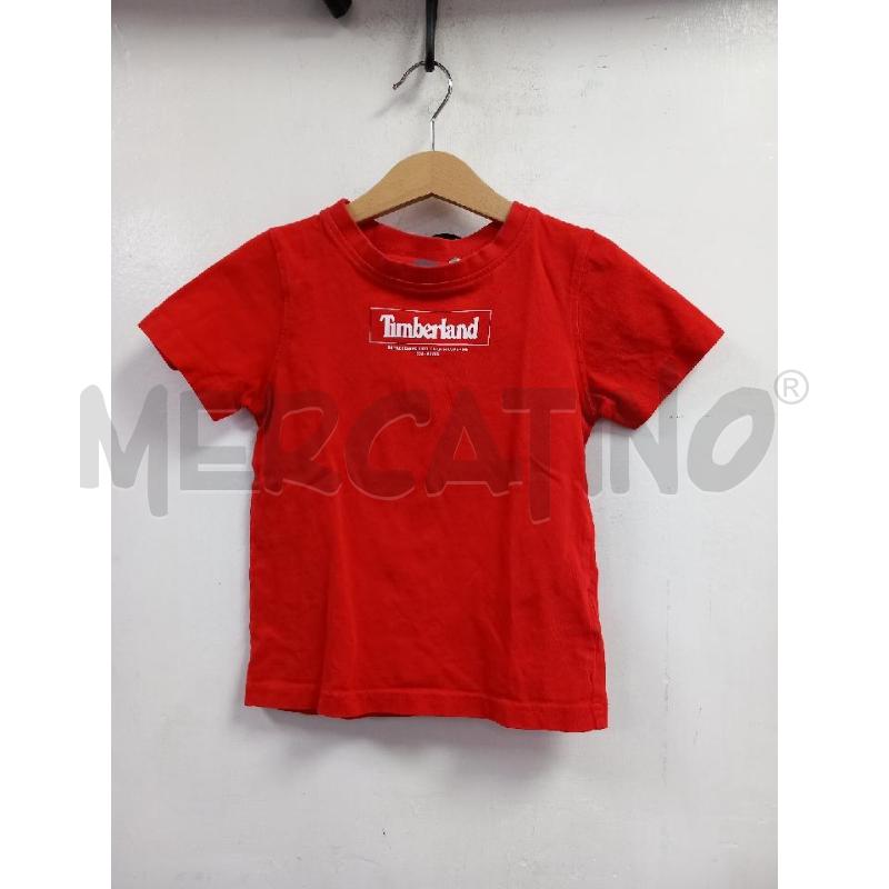 T SHIRT B TIMBERLAND ROSSO | Mercatino dell'Usato Roma porta di roma 1