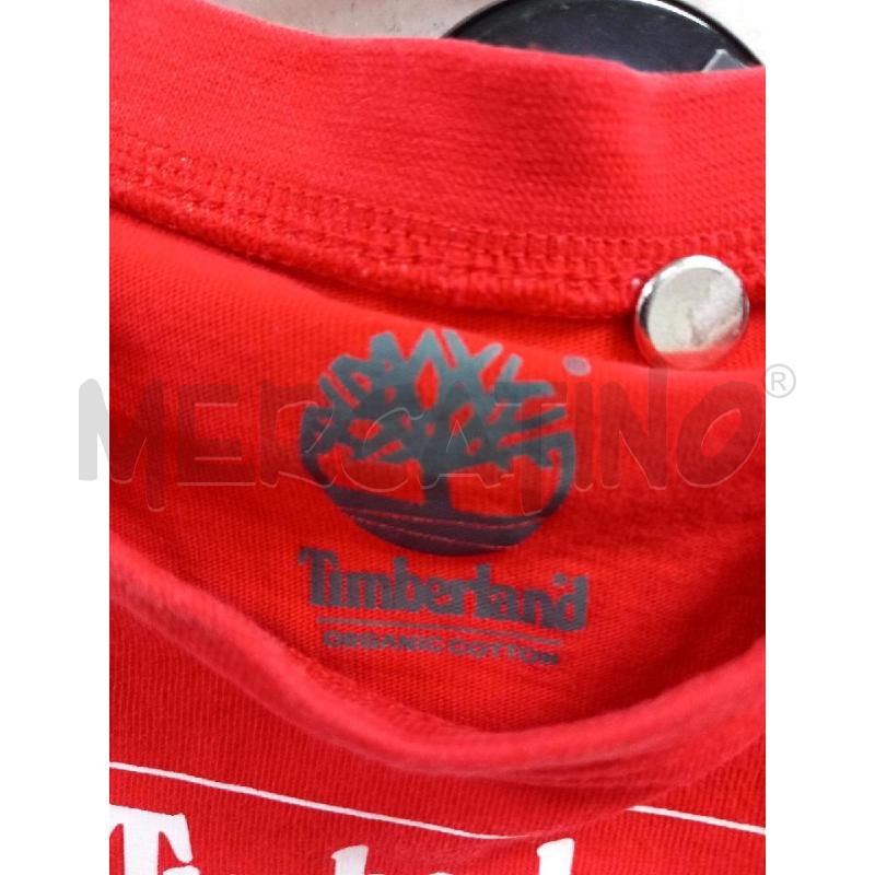 T SHIRT B TIMBERLAND ROSSO | Mercatino dell'Usato Roma porta di roma 3