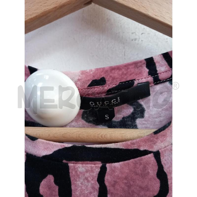 T SHIRT DONNA GUCCI MACULATA ROSA  | Mercatino dell'Usato Roma porta di roma 2