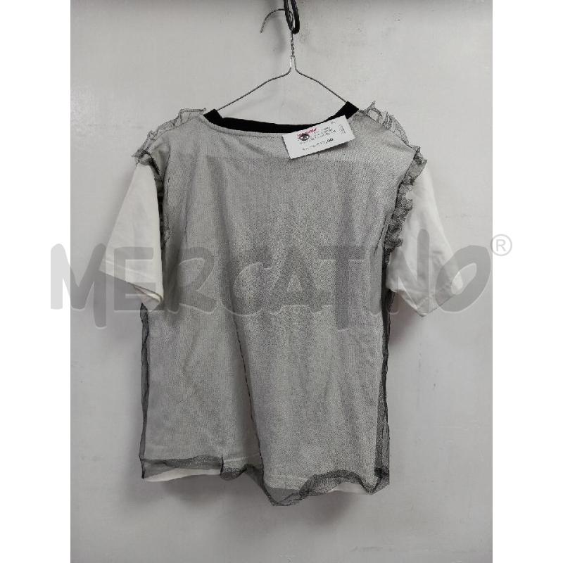 T SHIRT DONNA TWINSET BIANCA RETINA NERA | Mercatino dell'Usato Roma porta di roma 3