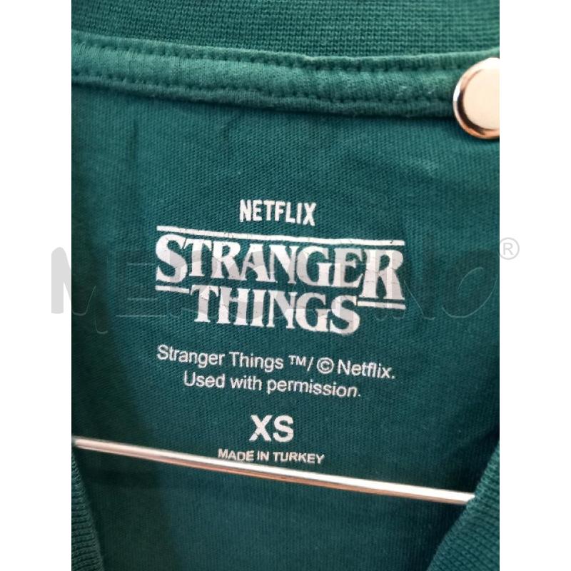 T SHIRT D STRANGER THINGS VERDE HAWKINS | Mercatino dell'Usato Roma porta di roma 4