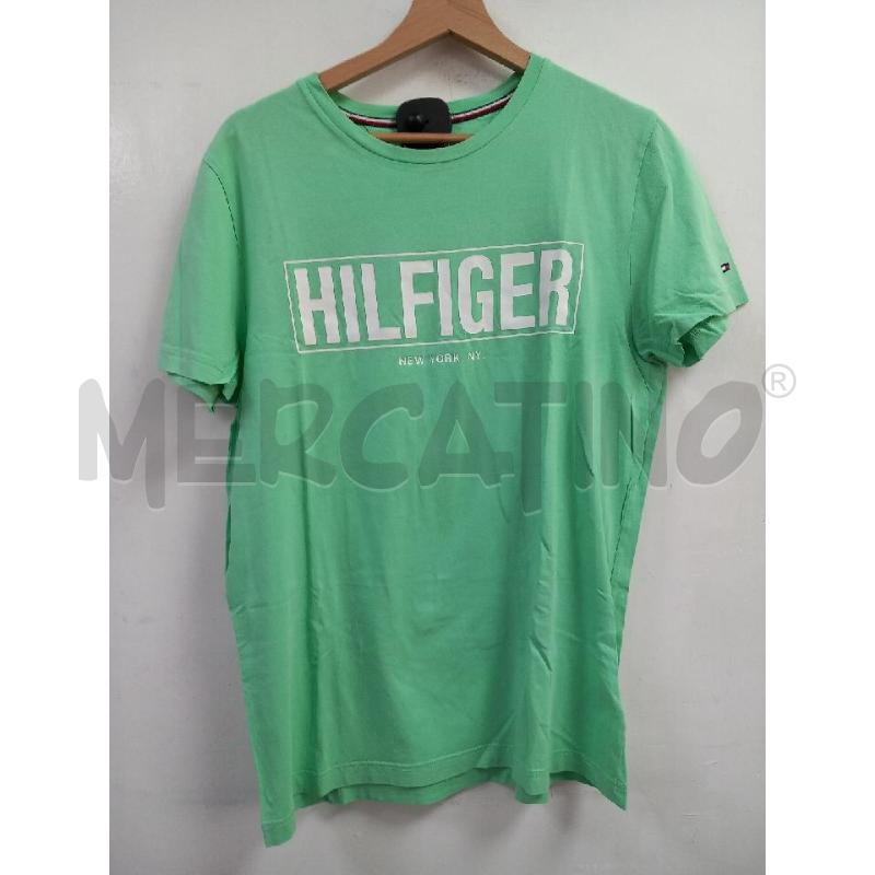 T SHIRT UOMO HILFIGER VERDE | Mercatino dell'Usato Roma porta di roma 1
