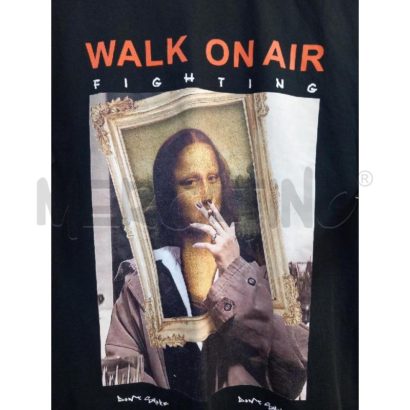 T SHIRT U ALIENATION NERO WALK ON AIR  | Mercatino dell'Usato Roma porta di roma 3