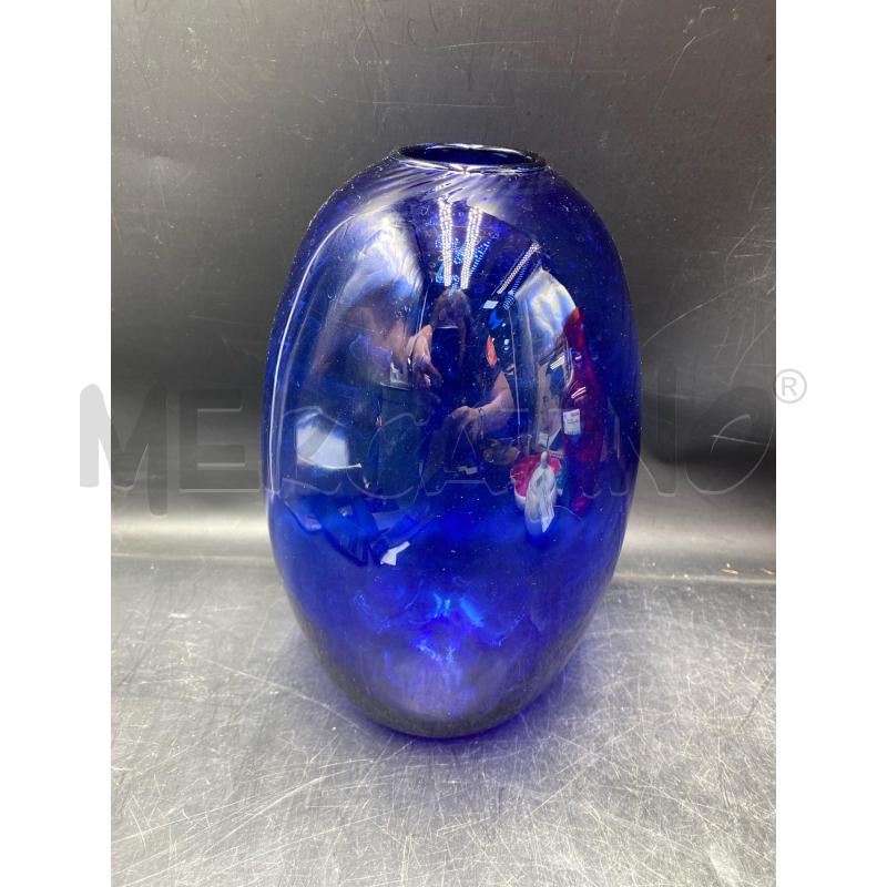 VASO MURANO BLU ACQUACHIARA | Mercatino dell'Usato Roma porta di roma 1