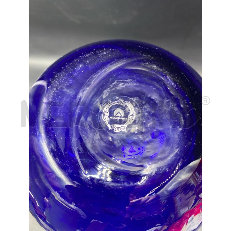 VASO MURANO BLU ACQUACHIARA | Mercatino dell'Usato Roma porta di roma 4