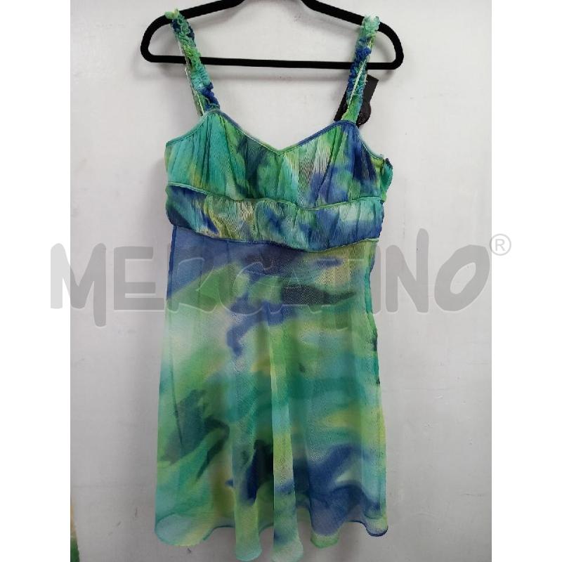 VESTITO DONNA GATTONONI VERDE/ BLU FANTASIA | Mercatino dell'Usato Roma porta di roma 1