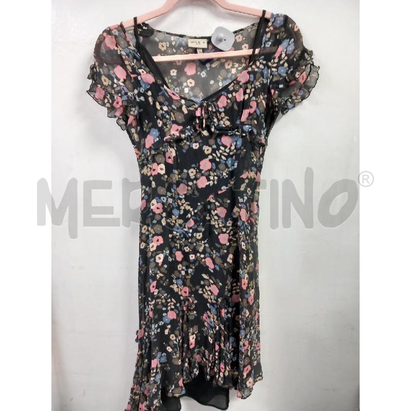 VESTITO DONNA KAREN MILLER FLOREALE TRAP NERO | Mercatino dell'Usato Roma porta di roma 1