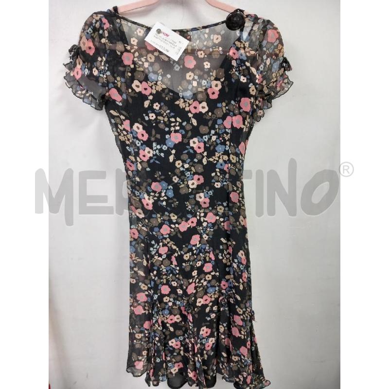 VESTITO DONNA KAREN MILLER FLOREALE TRAP NERO | Mercatino dell'Usato Roma porta di roma 2