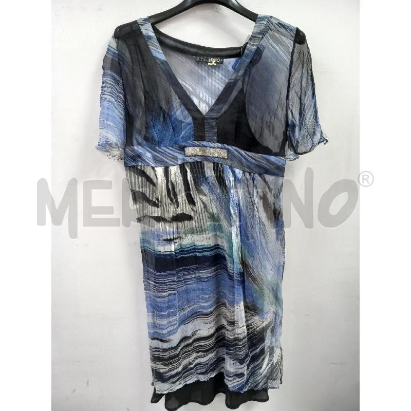 VESTITO DONNA LIU JO FANTASIA BLU NERO | Mercatino dell'Usato Roma porta di roma 1