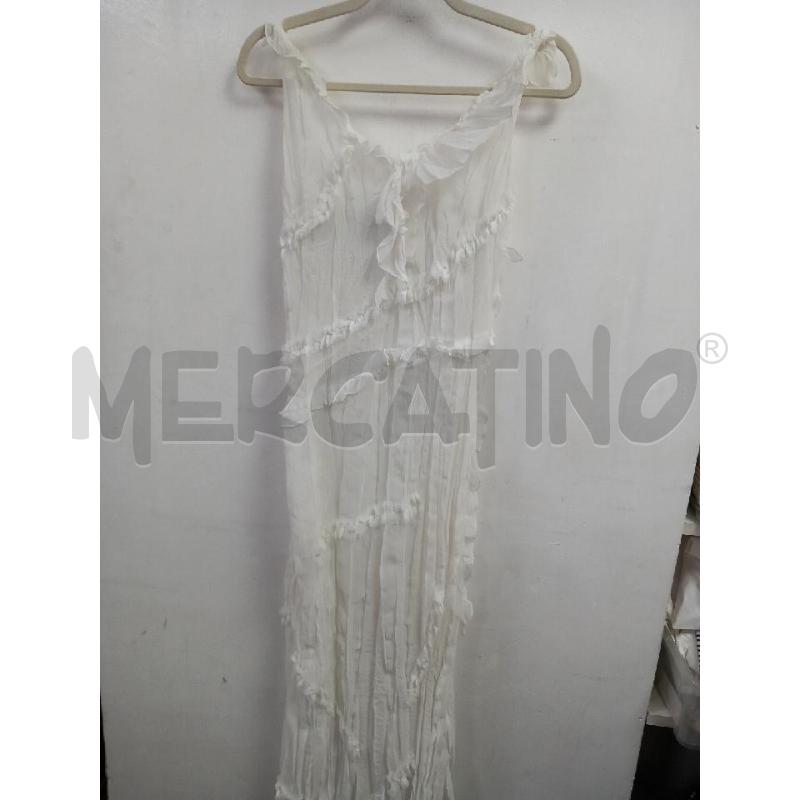 VESTITO DONNA LUNGO BIANCO KENTÈ | Mercatino dell'Usato Roma porta di roma 1