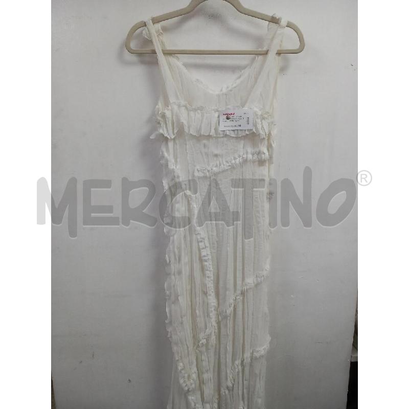 VESTITO DONNA LUNGO BIANCO KENTÈ | Mercatino dell'Usato Roma porta di roma 2