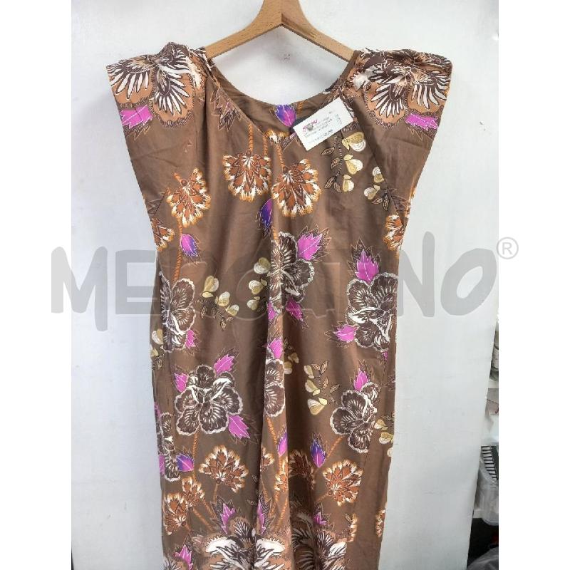 VESTITO DONNA LUNGO BLU ROYAL MARRONE FIORI VIOLA | Mercatino dell'Usato Roma porta di roma 2