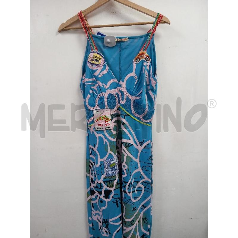 VESTITO DONNA LUNGO CELESTE FANTASIA | Mercatino dell'Usato Roma porta di roma 1