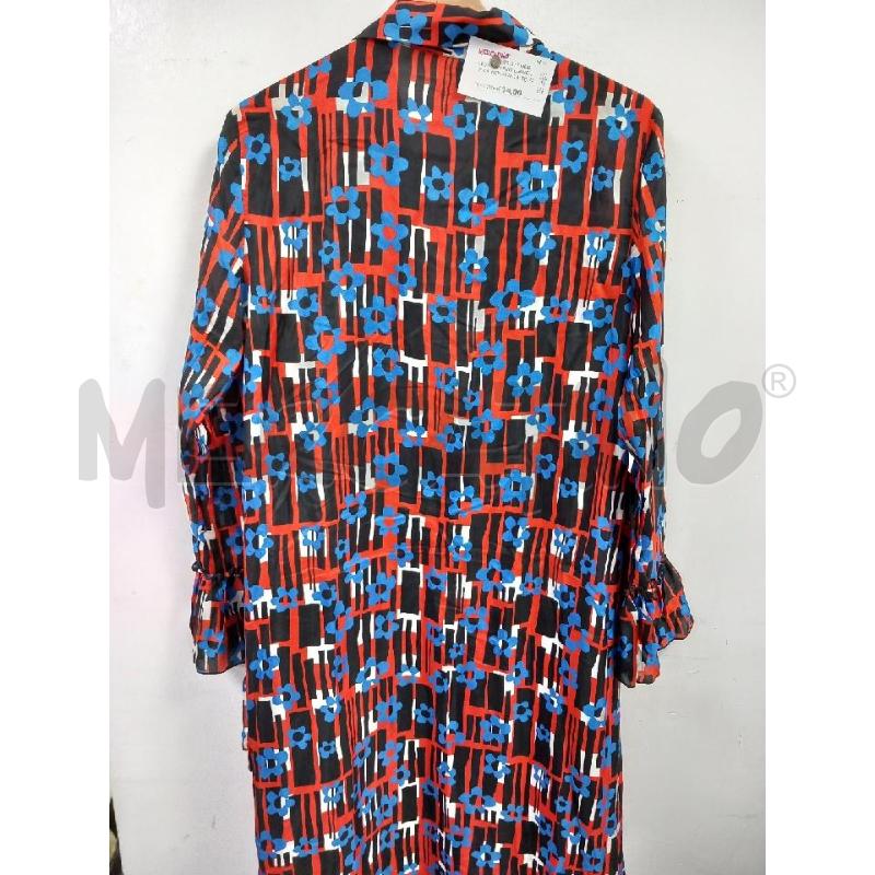 VESTITO DONNA LUNGO JUCCA  NERO FANTASIA ROSSO FIORI BLU | Mercatino dell'Usato Roma porta di roma 2