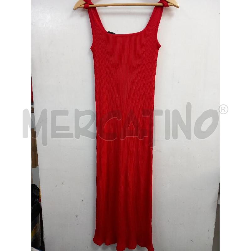VESTITO DONNA LUNGO MASSIMO DUTTI ROSSO COSTINE | Mercatino dell'Usato Roma porta di roma 1