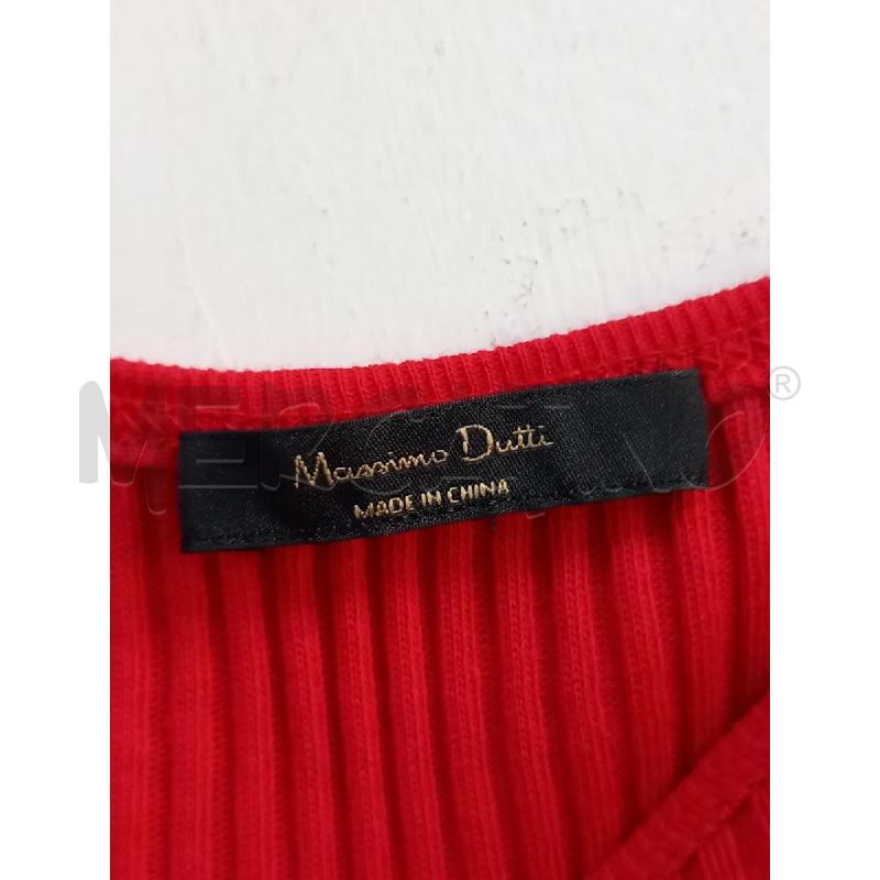 VESTITO DONNA LUNGO MASSIMO DUTTI ROSSO COSTINE | Mercatino dell'Usato Roma porta di roma 2