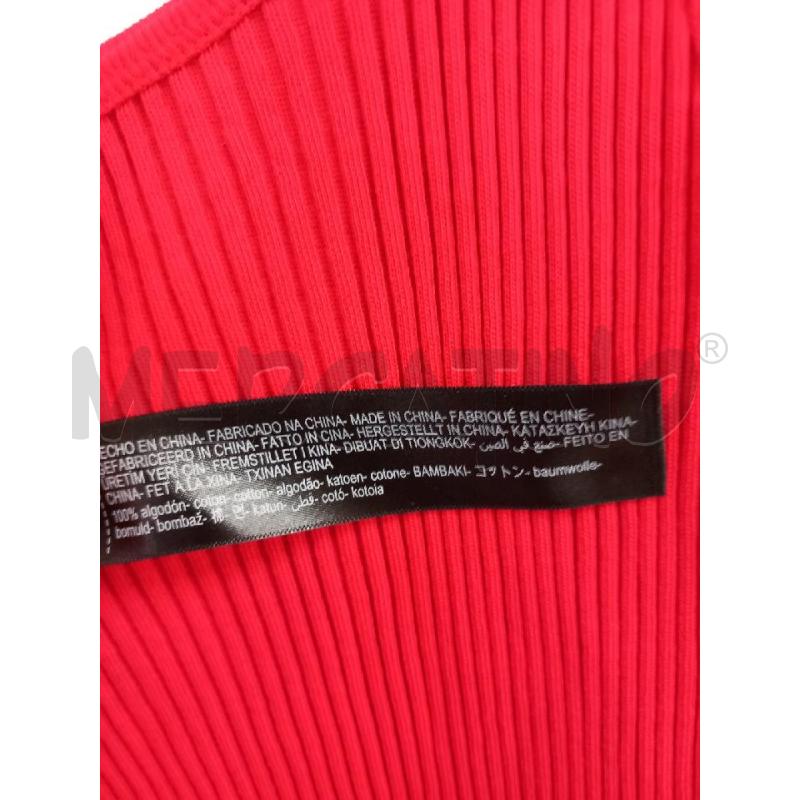 VESTITO DONNA LUNGO MASSIMO DUTTI ROSSO COSTINE | Mercatino dell'Usato Roma porta di roma 3