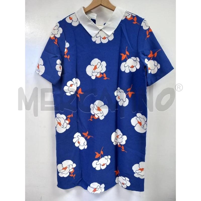 VESTITO DONNA MILANO BLU FLOREALE  | Mercatino dell'Usato Roma porta di roma 1