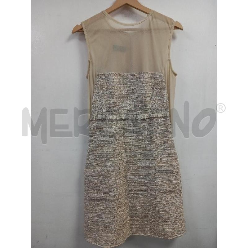 VESTITO DONNA MIMI LA RUE BEIGE BRILLANITNI | Mercatino dell'Usato Roma porta di roma 1