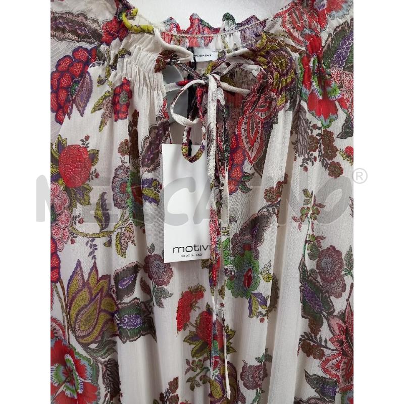 VESTITO DONNA MOTIVI BIANCO FLOREALE | Mercatino dell'Usato Roma porta di roma 3