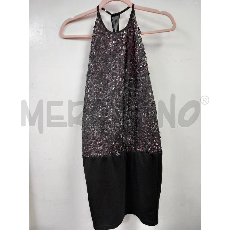 VESTITO DONNA PINK AMBER NE/ROS PAILLETES | Mercatino dell'Usato Roma porta di roma 1