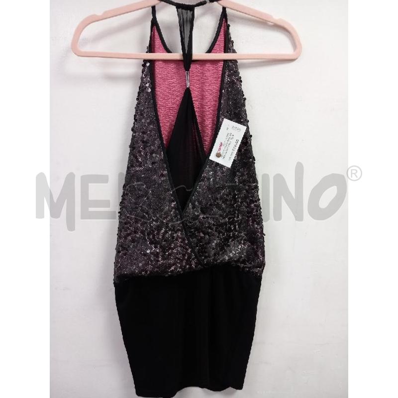 VESTITO DONNA PINK AMBER NE/ROS PAILLETES | Mercatino dell'Usato Roma porta di roma 2