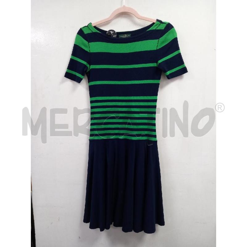 VESTITO DONNA RALPH LAUREN BLU/ RIGHE VERDI | Mercatino dell'Usato Roma porta di roma 1