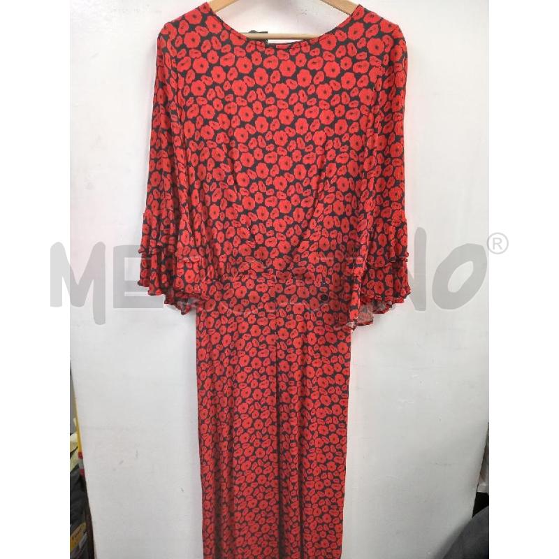 VESTITO DONNA TRUSSARDI ROSSO FANTASIA FLOREALE | Mercatino dell'Usato Roma porta di roma 1