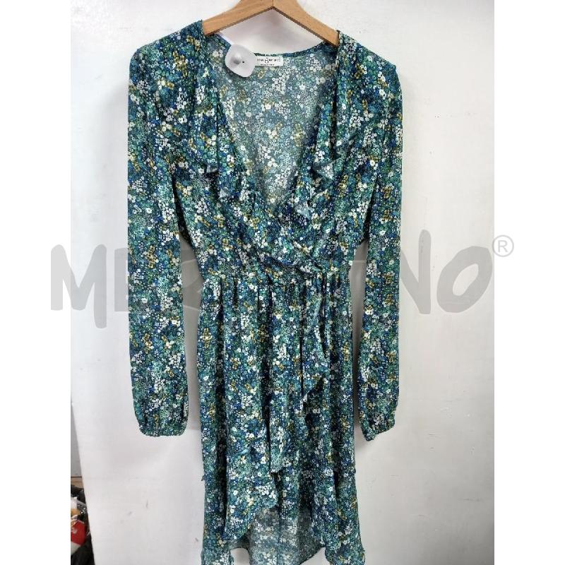 VESTITO DONNA VERDE FLOREALE THINK | Mercatino dell'Usato Roma porta di roma 1