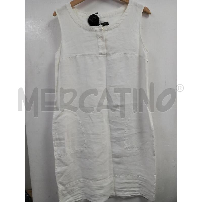 VESTITO DONNA WEEKEND MAX MARA BIANCO LINO | Mercatino dell'Usato Roma porta di roma 1