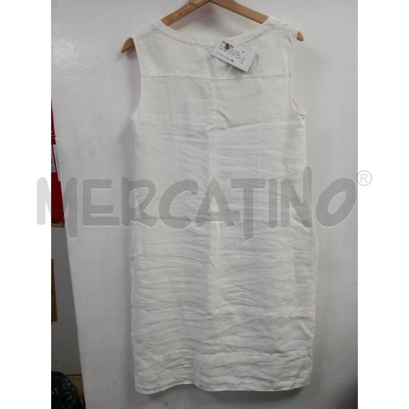 VESTITO DONNA WEEKEND MAX MARA BIANCO LINO | Mercatino dell'Usato Roma porta di roma 2