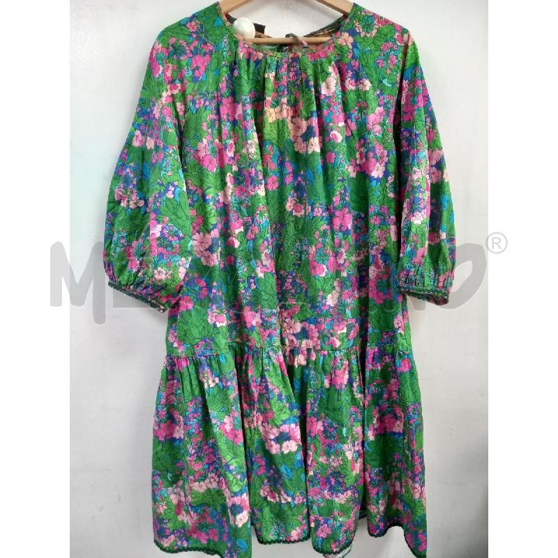 VESTITO DONNA WEEKEND MAX MARA VERDE FIORI ROSA | Mercatino dell'Usato Roma porta di roma 1