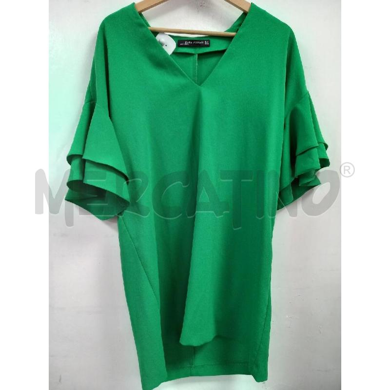 VESTITO DONNA ZARA VERDE | Mercatino dell'Usato Roma porta di roma 1