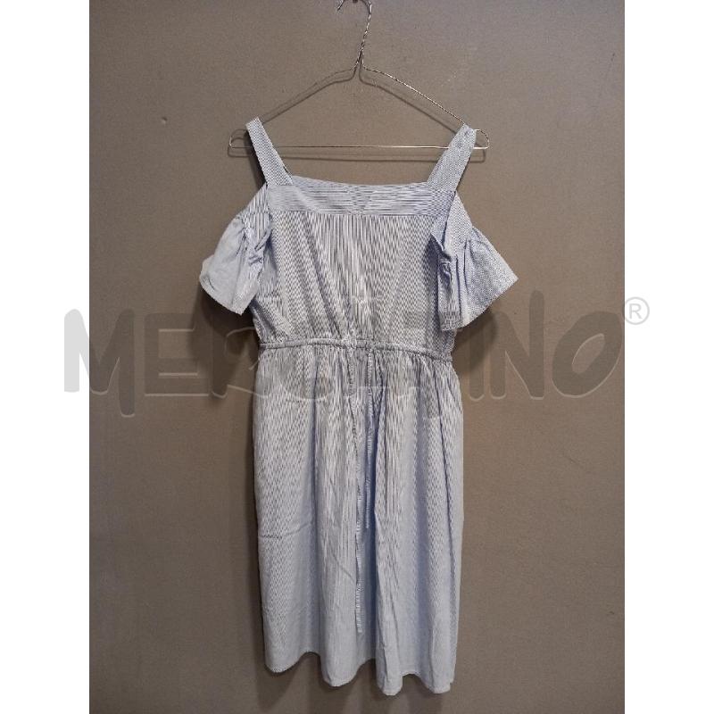 VESTITO D CUBIC BIANCO RIGHE BLU | Mercatino dell'Usato Roma porta di roma 1