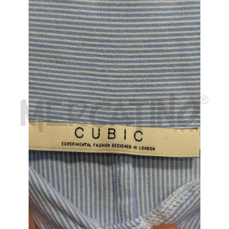 VESTITO D CUBIC BIANCO RIGHE BLU | Mercatino dell'Usato Roma porta di roma 2