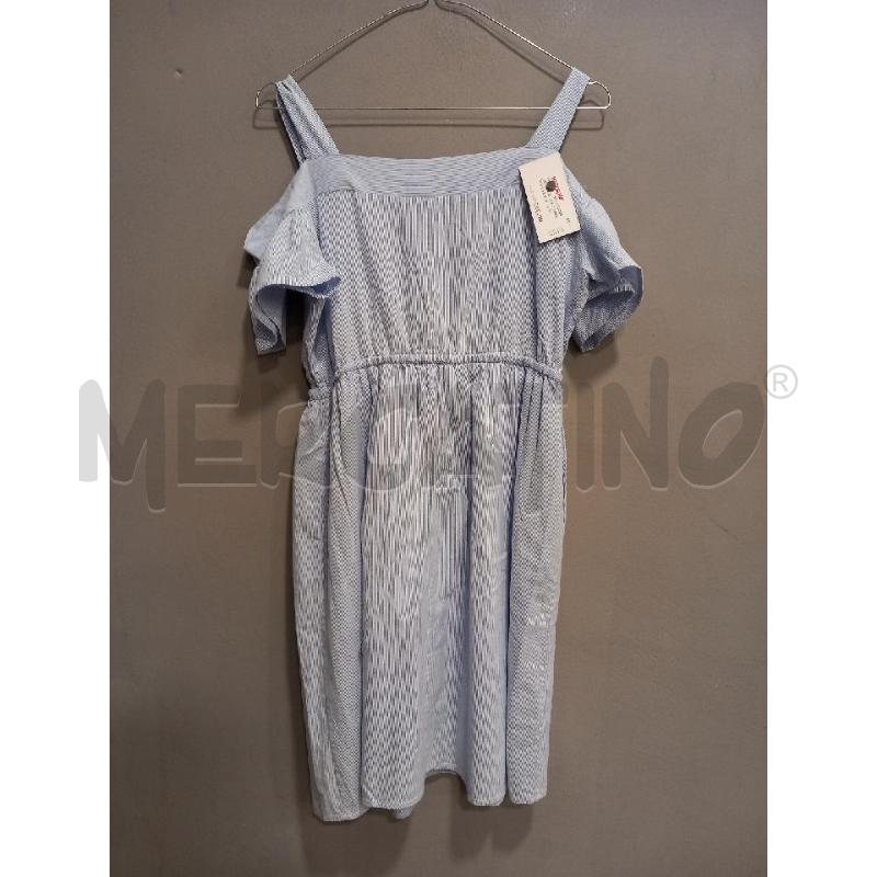 VESTITO D CUBIC BIANCO RIGHE BLU | Mercatino dell'Usato Roma porta di roma 3