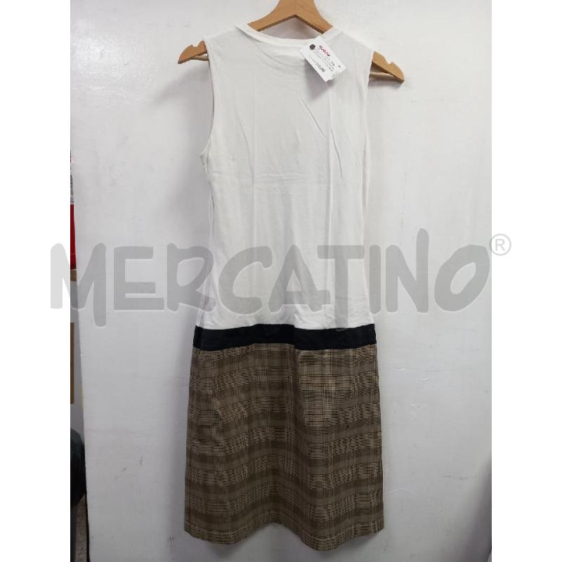 VESTITO D CUSTO BARCELONA BIANCO GONNA PDG BEIGE | Mercatino dell'Usato Roma porta di roma 3
